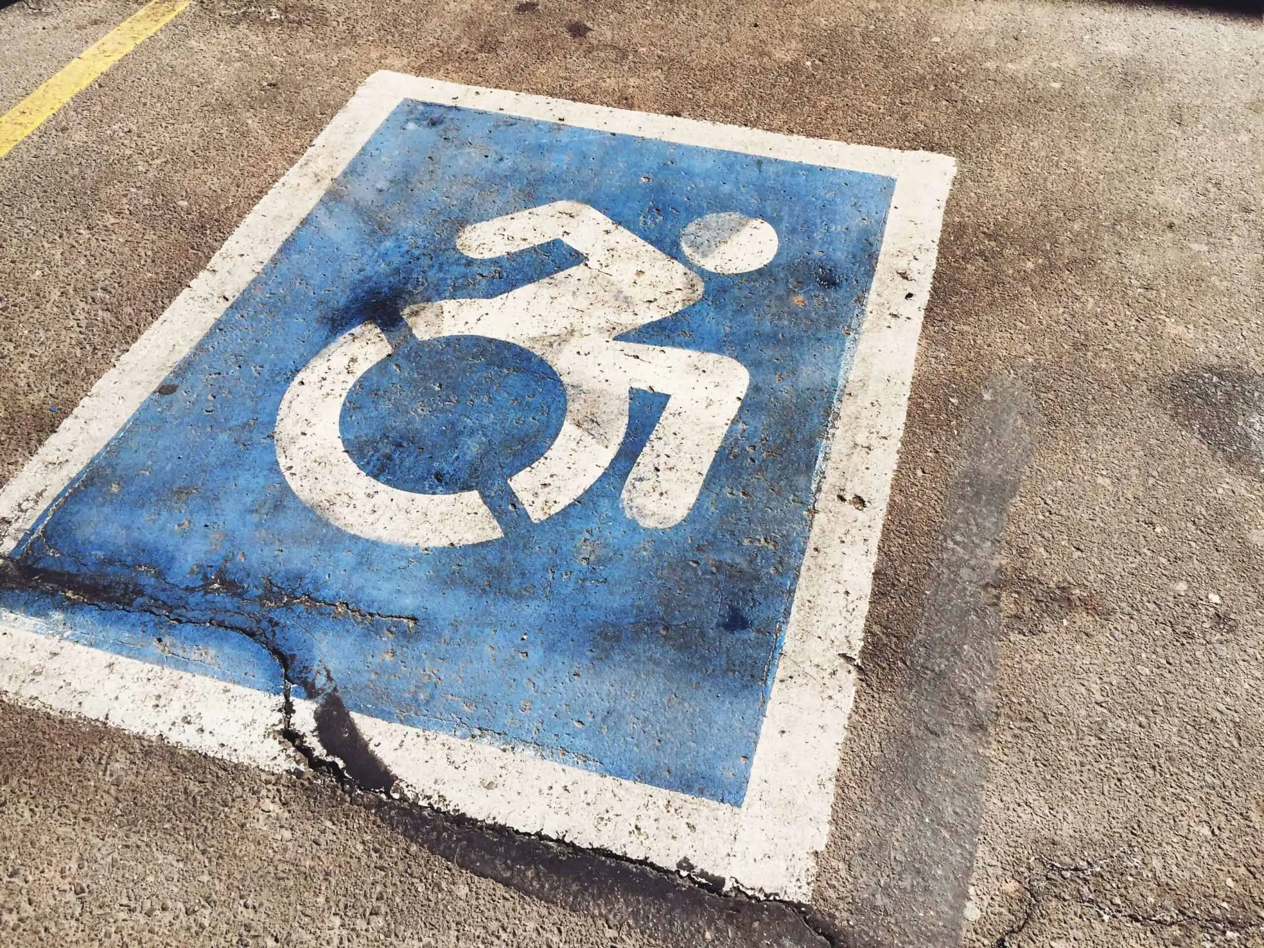 An image of handicapped parking by Shawn Campbell